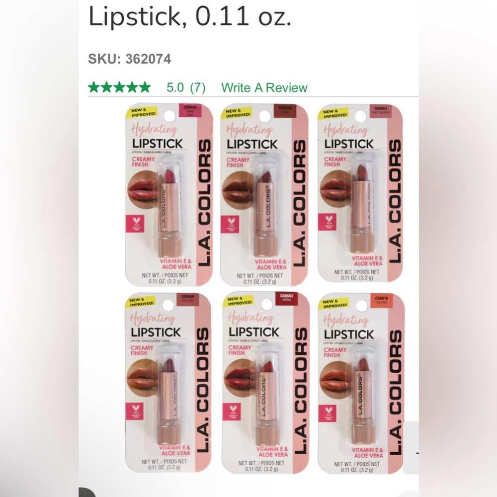 L.A. Colors Creamy Finish Lipstick - Pink - Picture 4 of 6